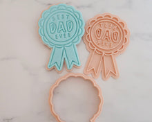 Load image into Gallery viewer, Rosette Best Dad Ever Fondant Cookie Stamp / Cutter - Made in the UK with Love from House of Toot Sweet - Just £6.50! Shop now at House of Toot Sweet