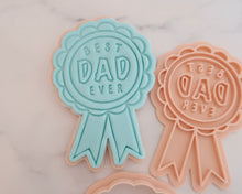Load image into Gallery viewer, Rosette Best Dad Ever Fondant Cookie Stamp / Cutter - Made in the UK with Love from House of Toot Sweet - Just £6.50! Shop now at House of Toot Sweet