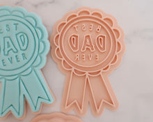 Load image into Gallery viewer, Rosette Best Dad Ever Fondant Cookie Stamp / Cutter - Made in the UK with Love from House of Toot Sweet - Just £6.50! Shop now at House of Toot Sweet
