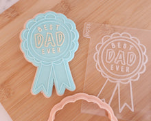 Load image into Gallery viewer, Best Dad Ever Rosette Fondant Cookie Embosser / Cutter - Made in the UK with Love from House of Toot Sweet - Just £6.50! Shop now at House of Toot Sweet