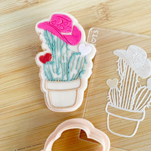 Load image into Gallery viewer, Cactus with Hearts & Cowgirl Hat Fondant Embosser & Cutter