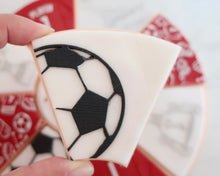 Load image into Gallery viewer, Football Mad Pizza Platter Fondant Cookie Embosser / Cutter - Made in the UK with Love from House of Toot Sweet - Just £6! Shop now at House of Toot Sweet