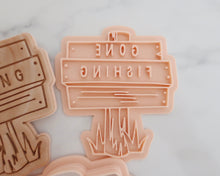 Load image into Gallery viewer, Gone Fishing fondant cookie Stamp / Cutter - Made in the UK with Love from House of Toot Sweet - Just £5.50! Shop now at House of Toot Sweet