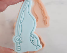 Load image into Gallery viewer, Fishing Rod fondant cookie Stamp / Cutter - Made in the UK with Love from House of Toot Sweet - Just £5.50! Shop now at House of Toot Sweet