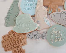 Load image into Gallery viewer, Fishing Rod With Fish Fondant Cookie Embosser / Cutter - Made in the UK with Love from House of Toot Sweet - Just £6.50! Shop now at House of Toot Sweet