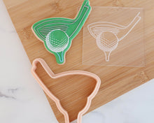 Load image into Gallery viewer, Golf Club & Ball Fondant Cookie Embosser / Cutter - Made in the UK with Love from House of Toot Sweet - Just £6.50! Shop now at House of Toot Sweet
