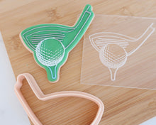 Load image into Gallery viewer, Golf Club & Ball Fondant Cookie Embosser / Cutter - Made in the UK with Love from House of Toot Sweet - Just £6.50! Shop now at House of Toot Sweet