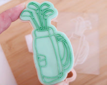 Load image into Gallery viewer, Golf Club Bag Fondant Cookie Embosser / Cutter - Made in the UK with Love from House of Toot Sweet - Just £6.50! Shop now at House of Toot Sweet