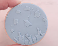 Load image into Gallery viewer, Graduation Caps Texture Fondant Cookie Embosser - Made in the UK with Love from House of Toot Sweet - Just £7! Shop now at House of Toot Sweet