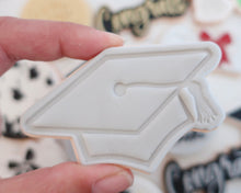 Load image into Gallery viewer, Graduation Cap Mortarboard Fondant Cookie Stamp / Cutter - Made in the UK with Love from House of Toot Sweet - Just £6! Shop now at House of Toot Sweet