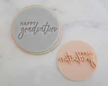Load image into Gallery viewer, Happy Graduation Fondant Cookie Stamp - Made in the UK with Love from House of Toot Sweet - Just £5.50! Shop now at House of Toot Sweet