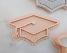Load image into Gallery viewer, Graduation Cap Mortarboard Fondant Cookie Stamp / Cutter - Made in the UK with Love from House of Toot Sweet - Just £6! Shop now at House of Toot Sweet