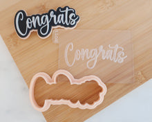 Load image into Gallery viewer, Congrats - Fondant Cookie Embosser / Cutter - Made in the UK with Love from House of Toot Sweet - Just £6.50! Shop now at House of Toot Sweet