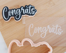 Load image into Gallery viewer, Congrats - Fondant Cookie Embosser / Cutter - Made in the UK with Love from House of Toot Sweet - Just £6.50! Shop now at House of Toot Sweet