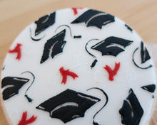 Load image into Gallery viewer, Graduation Caps & Scrolls Texture Fondant Cookie Embosser - Made in the UK with Love from House of Toot Sweet - Just £7! Shop now at House of Toot Sweet