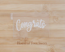 Load image into Gallery viewer, Congrats - Fondant Cookie Embosser / Cutter - Made in the UK with Love from House of Toot Sweet - Just £6! Shop now at House of Toot Sweet