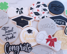 Load image into Gallery viewer, Graduation Scroll Fondant Cookie Stamp / Cutter
