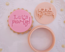 Load image into Gallery viewer, Mini Lets Pawty Fondant Cookie Stamp - Made in the UK with Love from House of Toot Sweet - Just £5! Shop now at House of Toot Sweet