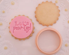 Load image into Gallery viewer, Mini Lets Pawty Fondant Cookie Stamp - Made in the UK with Love from House of Toot Sweet - Just £5! Shop now at House of Toot Sweet