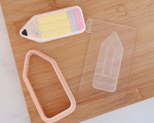Load image into Gallery viewer, Pencil Fondant Cookie Embosser / Cutter - Made in the UK with Love from House of Toot Sweet - Just £6! Shop now at House of Toot Sweet
