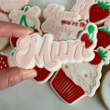 Load image into Gallery viewer, Retro Strawberry Mum Fondant Embosser / Cutter