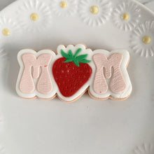 Load image into Gallery viewer, Groovy Strawberry Mum Fondant Embosser / Cutter