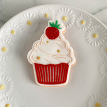 Load image into Gallery viewer, Strawberry Cupcake Fondant Embosser / Cutter