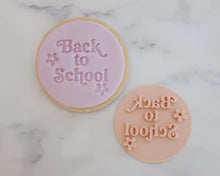 Load image into Gallery viewer, Back to School Retro Fondant Cookie Stamp - Made in the UK with Love from House of Toot Sweet - Just £5.50! Shop now at House of Toot Sweet