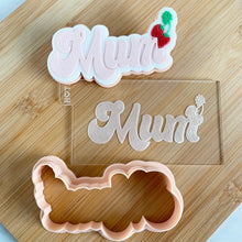 Load image into Gallery viewer, Retro Strawberry Mum Fondant Embosser / Cutter