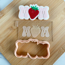 Load image into Gallery viewer, Groovy Strawberry Mum Fondant Embosser / Cutter