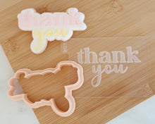 Load image into Gallery viewer, Bold Thank You Fondant Cookie Embosser / Cutter - Made in the UK with Love from House of Toot Sweet - Just £6! Shop now at House of Toot Sweet