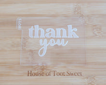 Load image into Gallery viewer, Bold Thank You Fondant Cookie Embosser / Cutter - Made in the UK with Love from House of Toot Sweet - Just £6! Shop now at House of Toot Sweet