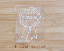 Load image into Gallery viewer, Best Teacher Ever Rosette Fondant Cookie Embosser / Cutter - Made in the UK with Love from House of Toot Sweet - Just £6.50! Shop now at House of Toot Sweet