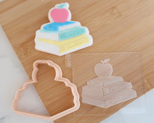 Load image into Gallery viewer, Apple with Books Fondant Cookie Embosser / Cutter - Made in the UK with Love from House of Toot Sweet - Just £6.50! Shop now at House of Toot Sweet