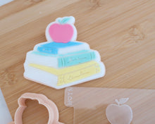 Load image into Gallery viewer, Apple with Books Fondant Cookie Embosser / Cutter - Made in the UK with Love from House of Toot Sweet - Just £6.50! Shop now at House of Toot Sweet