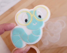 Load image into Gallery viewer, Bookworm Fondant Cookie Embosser / Cutter - Made in the UK with Love from House of Toot Sweet - Just £6.50! Shop now at House of Toot Sweet