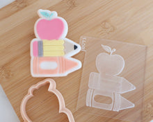 Load image into Gallery viewer, Apple, Pencil, Crayon Fondant Cookie Embosser / Cutter - Made in the UK with Love from House of Toot Sweet - Just £6.50! Shop now at House of Toot Sweet
