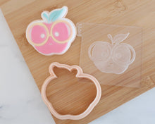 Load image into Gallery viewer, Cute Apple with Glasses Fondant Cookie Embosser / Cutter - Made in the UK with Love from House of Toot Sweet - Just £6.50! Shop now at House of Toot Sweet