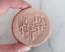 Load image into Gallery viewer, Worlds Best Mum/ Mom Fondant Cookie Stamp