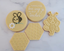 Load image into Gallery viewer, Thanks For Bee-ing The Best Teacher Ever Fondant Cookie Embosser - Made in the UK with Love from House of Toot Sweet - Just £6.50! Shop now at House of Toot Sweet