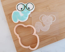 Load image into Gallery viewer, Bookworm Fondant Cookie Embosser / Cutter - Made in the UK with Love from House of Toot Sweet - Just £6.50! Shop now at House of Toot Sweet