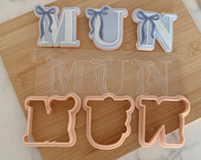 Load image into Gallery viewer, Letters With Bows Fondant Embosser / Cutter