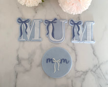 Load image into Gallery viewer, Letters With Bows Fondant Embosser / Cutter