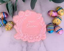 Load image into Gallery viewer, Happy Easter floral Wreath Fondant Embosser and Cutter