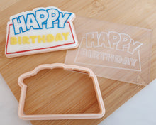 Load image into Gallery viewer, Happy Birthday Fondant Cookie Embosser / Cutter
