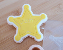 Load image into Gallery viewer, Sheriff Badge Fondant Cookie Embosser / Cutter