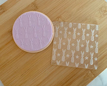 Load image into Gallery viewer, Bunnies & Daisies Fondant Embosser Texture Tile