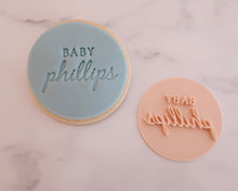 Load image into Gallery viewer, Custom Baby Name Cookie Fondant Stamp