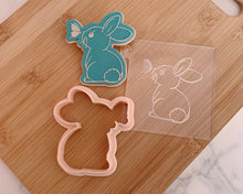 Load image into Gallery viewer, Easter Bunny Rabbit with Butterfly Fondant Embosser and Cutter