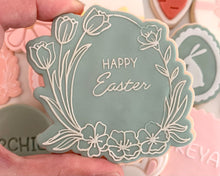 Load image into Gallery viewer, Happy Easter floral Wreath Fondant Embosser and Cutter